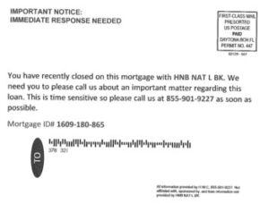 Mortgage insurance scam